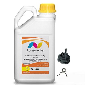 Refil de Toner + 10 Engrenagens Reset Brother TN 311 Yellow - L8400CDN HL-L8350CDW L8850CDW L8600CDW de 1kg