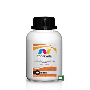Refil de Toner Dose Única + Chip Lexmark MX611 MX511 - 604X 60FBX00 de 640g