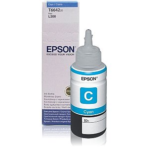 Tinta Para Bulk Ink Epson L355 L210 L555 L110 L200 T664220 Ciano Original 70ml