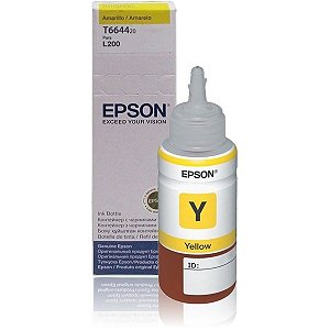 Tinta Para Bulk Ink Epson L355 L210 L555 L110 L200 T664420 Yellow Original 70ml