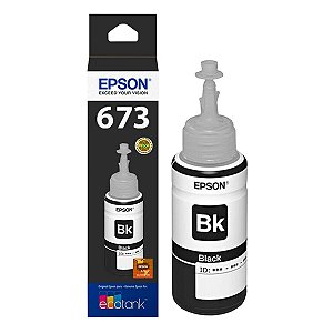 Tinta para Bulk Ink Epson T673120 AL - L800 L805 L810 L1800 Black Corante Original de 70ml
