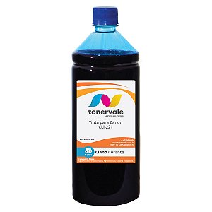 Tinta para Cartucho Canon CLI221C Ciano - MP560 MP620 MP640 MP980 MP990 Corante de 1 Litro