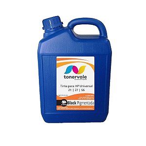 Tinta para Cartucho HP 21 27 56 Impressora F4180 2510 1315 J3680 Pigmentada Black de 5L