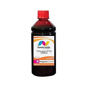 Tinta para Cartucho HP 22 C9352A Impressora F4180 J3680 F380 1410 Corante Magenta de 1L