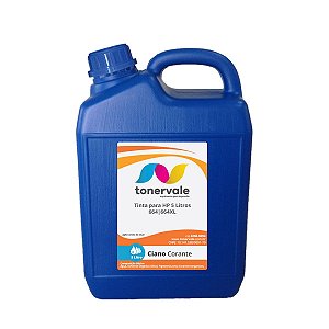 Tinta para Cartucho HP 664 F6-V28AB Ciano - Impressoras HP 3636 2136 1115 4536 4676 3776 3836 3536 Corante de 5 Litros