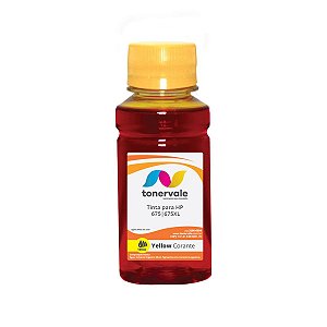 Tinta para Cartucho HP 675 CN691AL Yellow Corante - Impressoras HP 4000 4400 4575 de 100ml