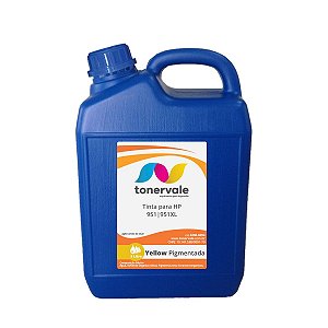 Tinta para Cartucho HP 8100 8610 8620 251DW 8600W - HP 951 CN048AL Yellow Pigmentada de 5 Litros