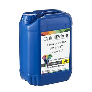 Tinta para Recarga HP 22 28 57 Impressora HP F4180 2510 1315 J3680 3845 Corante Yellow de 20L - Quimiprime