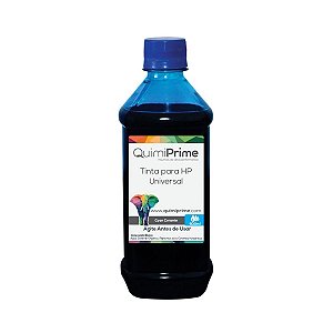 Tinta para Recarga HP Universal Corante Ciano de 500ml - Quimiprime