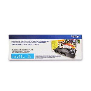 Toner Original Brother TN 311 Ciano - HL-L8350CDW L8400CDN L8850CDW L8600CDW para 1.500 cópias