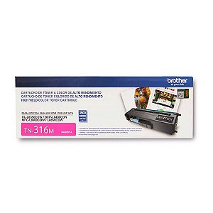 Toner Original Brother TN 316 Magenta - L8850CDW L8400CDN L8600CDW HL-L8350CDW para 3.500 cópias