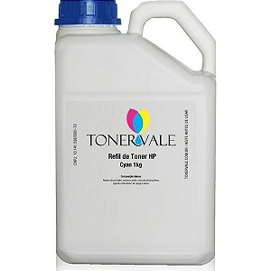 Toner Refil HP 307A CE741A Ciano - HP CP5225 CP5225DN CP5225N de 1kg