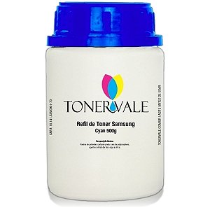 Toner Refil Samsung CLT-C407S Ciano - CLP-325 CLX-3185N CLP-325W CLX-3185FW CLX-3185 CLP-320 de 500g