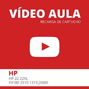 Vídeo Aula - Recarga Cartucho de Tinta HP 22 22XL F4180 2510 1315 J3680 Color