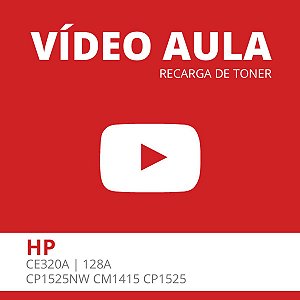 Vídeo Aula - Recarga de Toner HP 128A CE320A / HP CP1525NW CM1415 CP1525 CM1415FN CM1415FNW