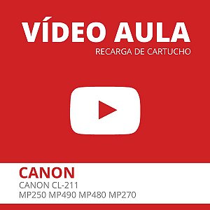 Vídeo Aula - Recarga Expressa de Cartucho Canon CL-211 - MP250 MP490 MP480 MP270 Color