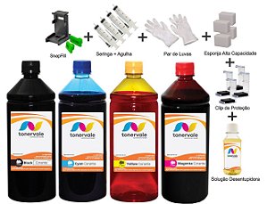 Kit 4 Tinta HP 450 56 e 57 de 1 Litro Linha Platinum