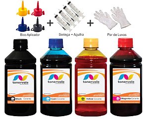 Kit 4 Tinta Epson L4150 T504120 CMYK de 250ml Linha Platinum