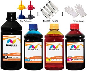 Kit 4 Tinta Epson 4532 T678120 CMYK de 500ml Black e 250ml Color Linha Platinum