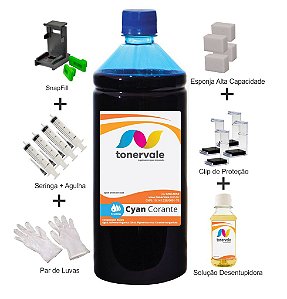 Tinta HP D2360 22 - C9352AB Cyan de 1 Litro Linha Platinum