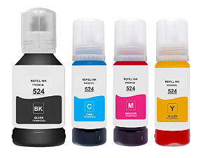 Kit Refil de Tinta Para Epson L15150 T524120 CMYK compatível