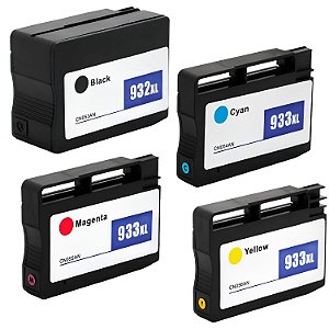 Kit Cartucho Para HP 7610  932xl e 933xl compatível