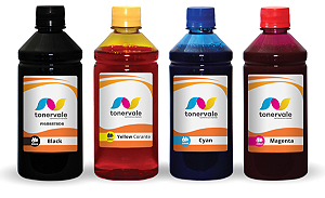 Kit 4 Tinta HP Smart Tank 754 615 618 250ml BK Pigmentado