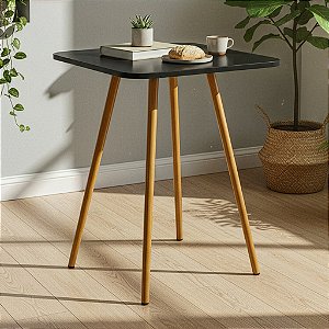 Mesa Quadrada Sofia 60cm - Preto