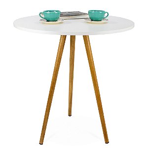 Mesa Redonda Tripé 70cm - Branco