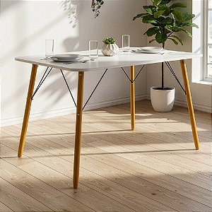 Mesa de Jantar Eiffel 120x80 - Branco