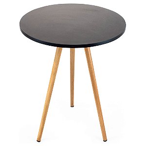 Mesa Redonda Tripé 60cm - Preto
