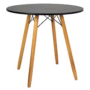 Mesa Redonda Eiffel 80cm - Preto