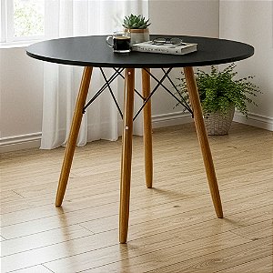 Mesa Redonda Eiffel 80cm - Preto