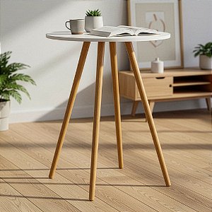 Mesa Redonda Sofia 60cm - Branco