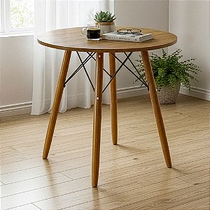 Mesa Redonda Eiffel 70cm - Louro Freijó