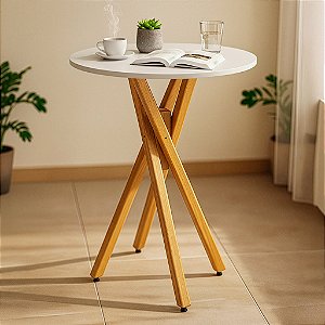 Mesa Redonda Bistrô 60cm - Branco