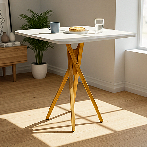 Mesa Quadrada Bistrô 70cm - Branco