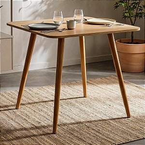 Mesa Quadrada Sofia 70cm - Louro Freijó