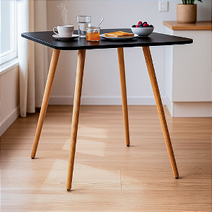 Mesa Quadrada Sofia 70cm - Preto