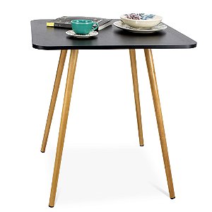 Mesa Quadrada Sofia 70cm - Preto