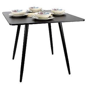 Mesa Quadrada Sofia 80cm - All Black