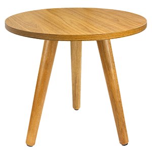 Mesa de Canto Redonda 30x35cm - Louro Freijó