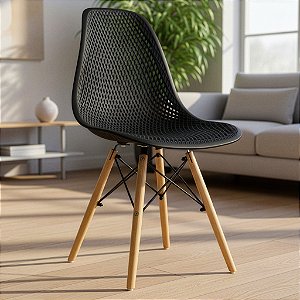 Cadeira Charles Eames Eloá - Preto