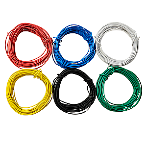 Cabo Flexível 0,20 Cabinho para Eletrônica 5m cor - 6 cores