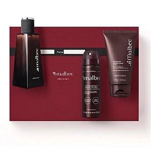 Kit Dia dos Pais 2024 Malbec - Colônia 50ml + Aerossol 31g + Shower Gel 75g