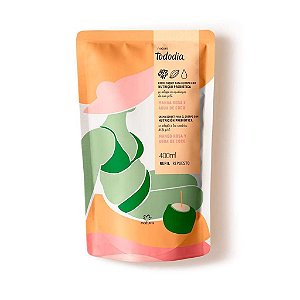 Refil Creme Sorbet Desodorante Nutritivo Para o Corpo Tododia Manga Rosa e Água De Coco - 400ml