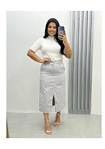 Saia maxi midi assimétrica no Brim  REf 0205