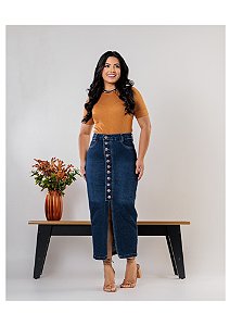 Saia maxi midi jeans Ref 250