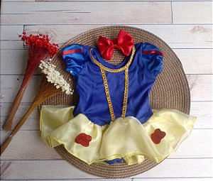 Fantasia Bebê menina Princesa Disney Branca de Neve