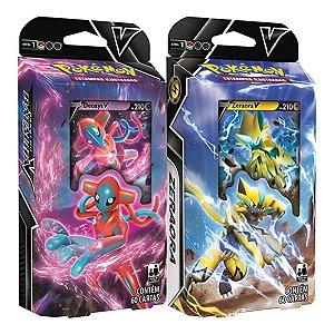 Pokemon tcg Box Deoxys ou Zeraora vmax e V-Astro Deck Copag em